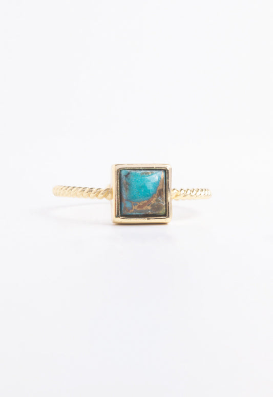 Jayne Turquoise Square Ring