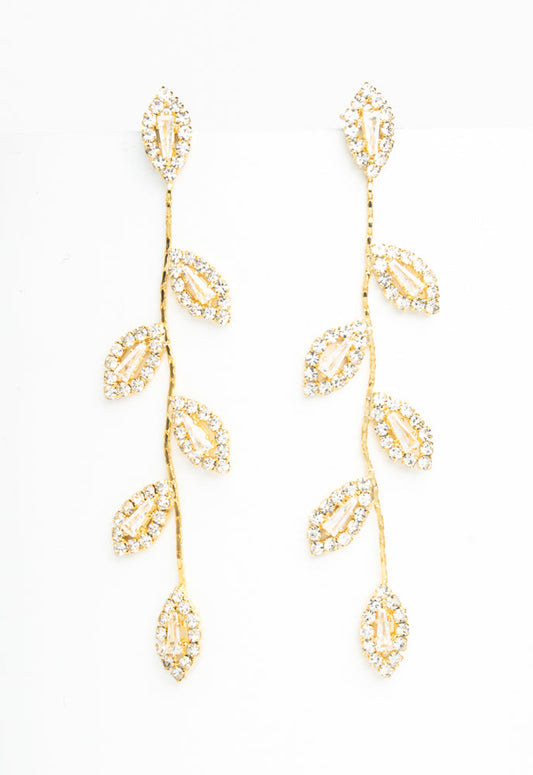 Enchanted Garden Leaf Drop Earrings