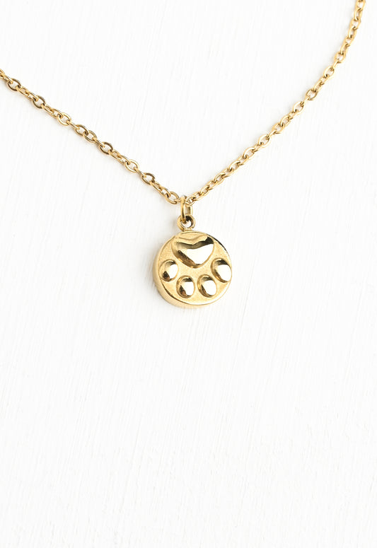 Girl’s Best Friend Paw Print Necklace