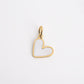 Enamel Heart Charm/White