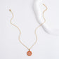 0.75" Orange Enamel Necklace