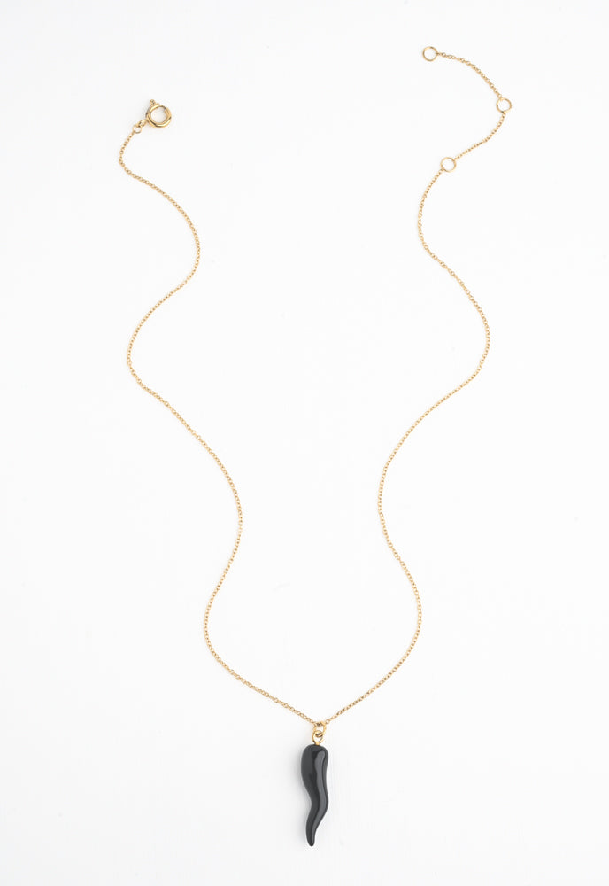 Horn Necklace on Cable Chain