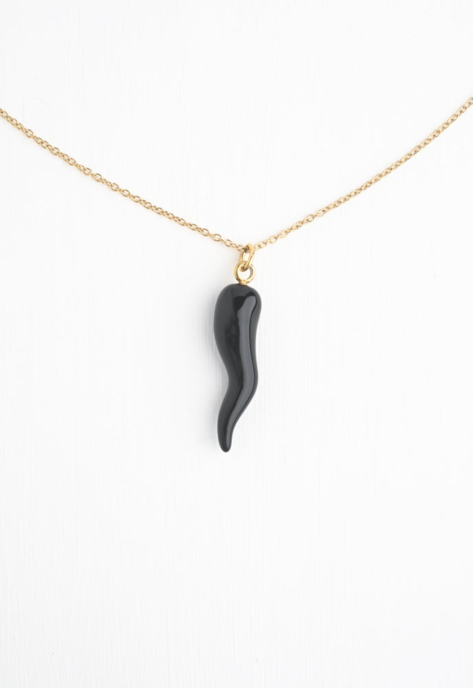 Horn Necklace on Cable Chain