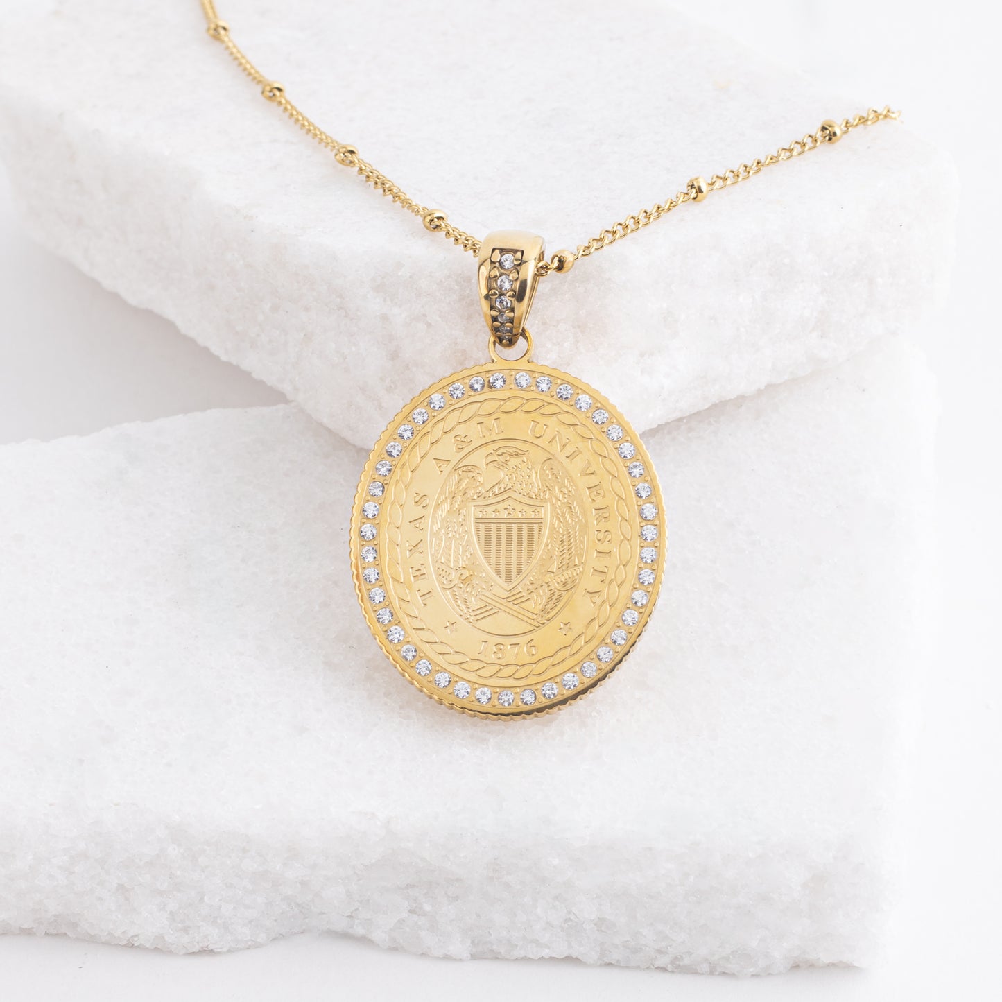 The Founders Seal Pendant Necklace (bobble chain (16+2)