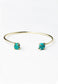 Spirited Two-Stone Turquoise Bracelet