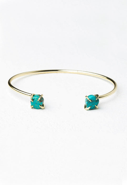 Spirited Two-Stone Turquoise Bracelet