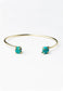 Spirited Two-Stone Turquoise Bracelet