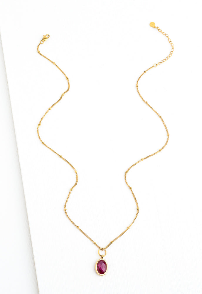 Birthstone Necklace - Small Kids Length 14-16 inches