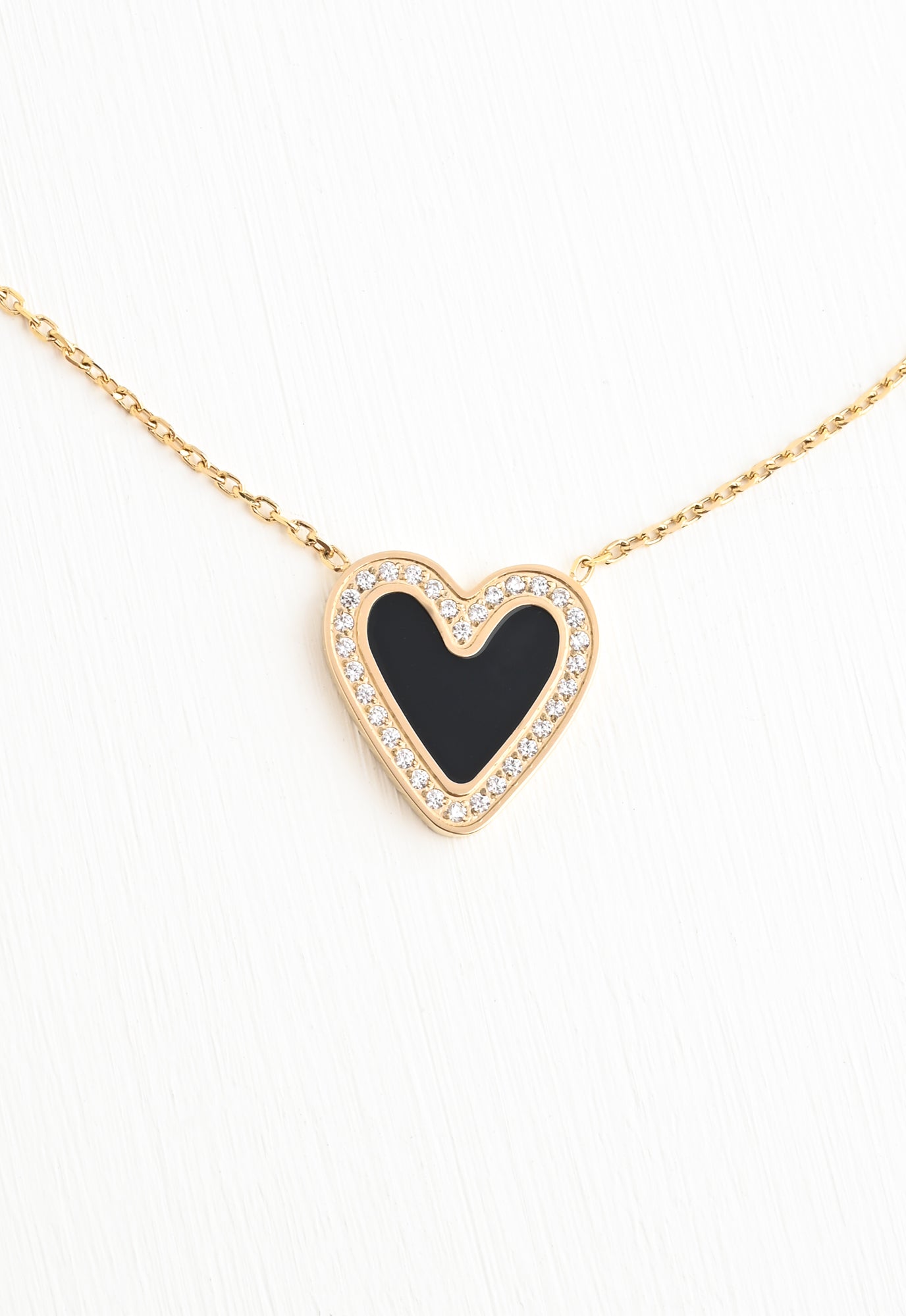 Outlined Heart Pendant Necklace
