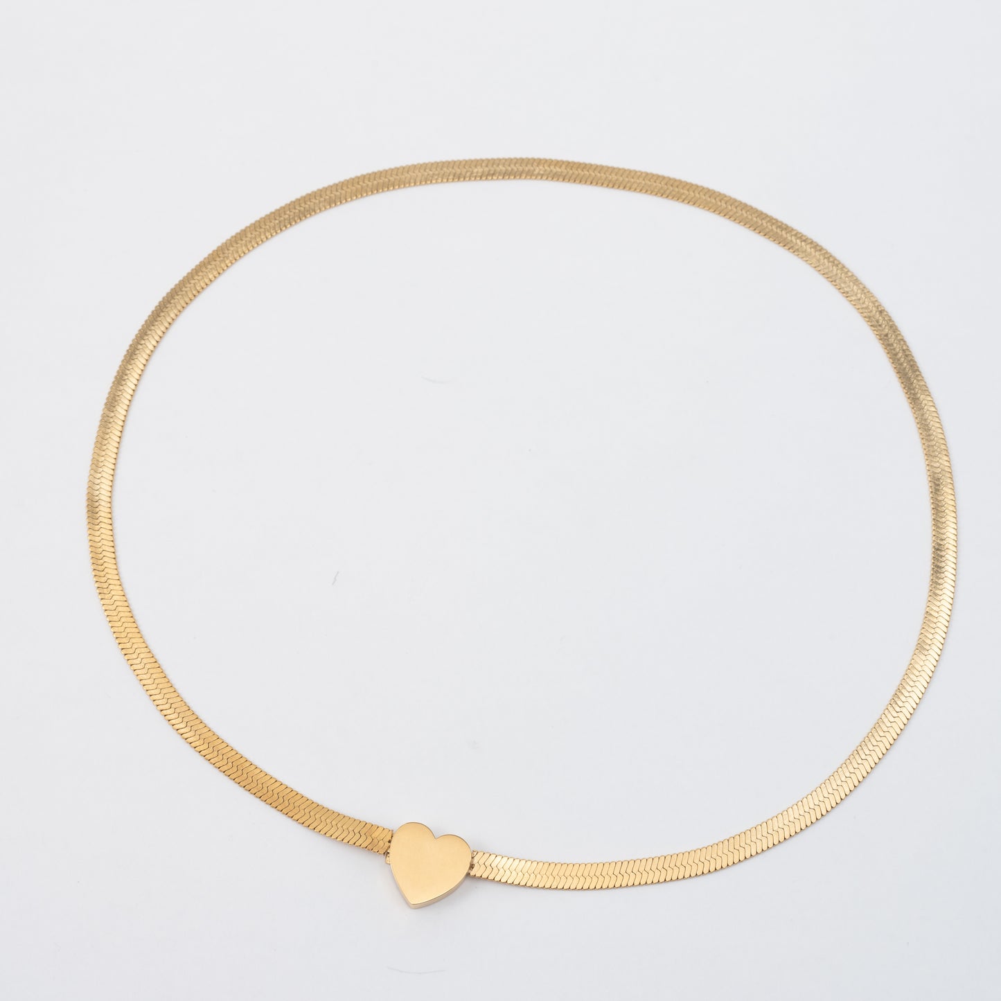 Herringbone Heart Necklace
