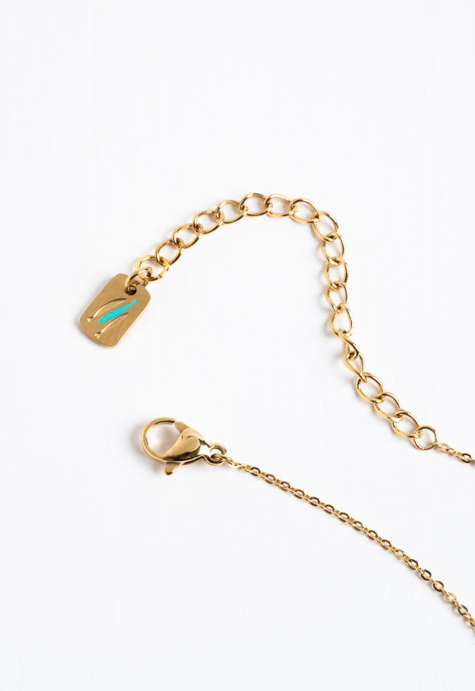 TCH-H52-JL-NL-GD-0-00 Hebrew 5 & 2 Gold Necklace