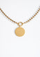 Engravable Round Pendant on Seeds of Hope Chain in Ivory