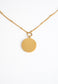 Engravable Round Pendant Gold Necklace
