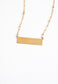 Engravable Gold Bar Necklace