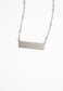 Engravable Silver Bar Necklace
