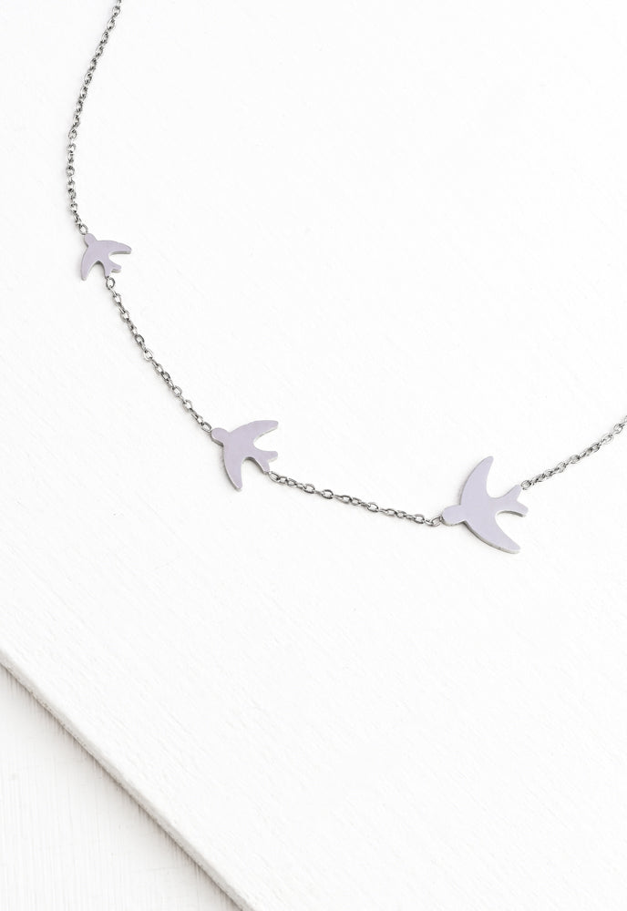 Sparrow Silver Necklace