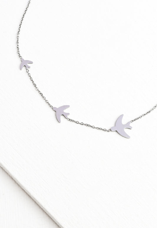Sparrow Silver Necklace