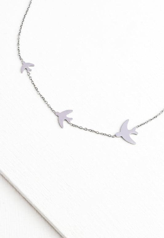 Sparrow Silver Necklace
