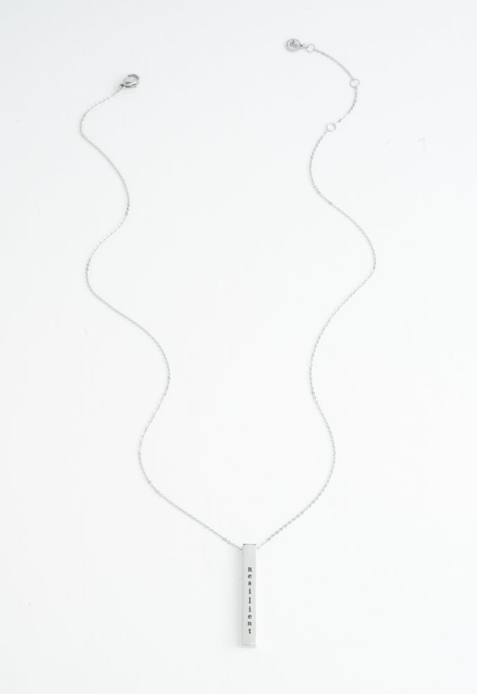 Bar Necklace with a round pendant