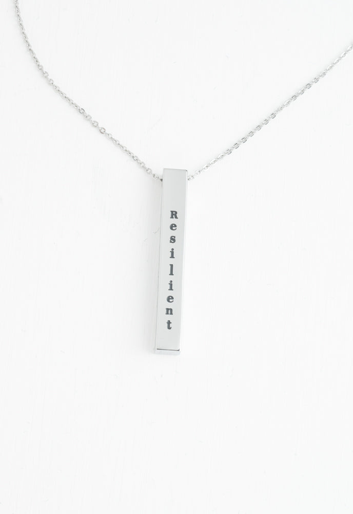 Bar Necklace with a round pendant