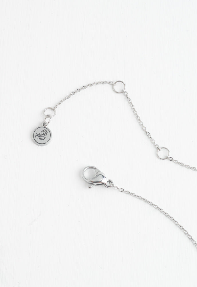 Bar Necklace with a round pendant