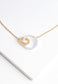 Interlocking Rings in bright silver and 14k gold as shown (No Czs)