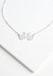 Bright silver plated bike necklace
