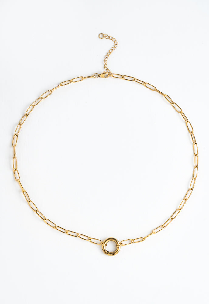 MH-14k gold plated stainless steel base necklace-3
