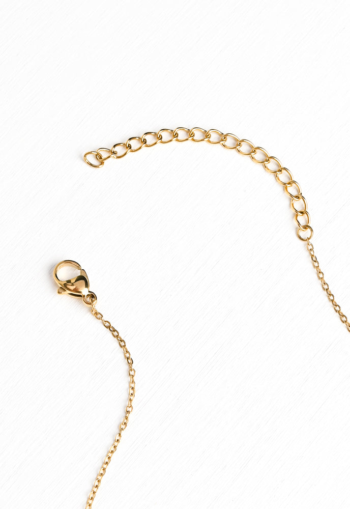 Moon/Star Necklace 14k gold plated with CZs