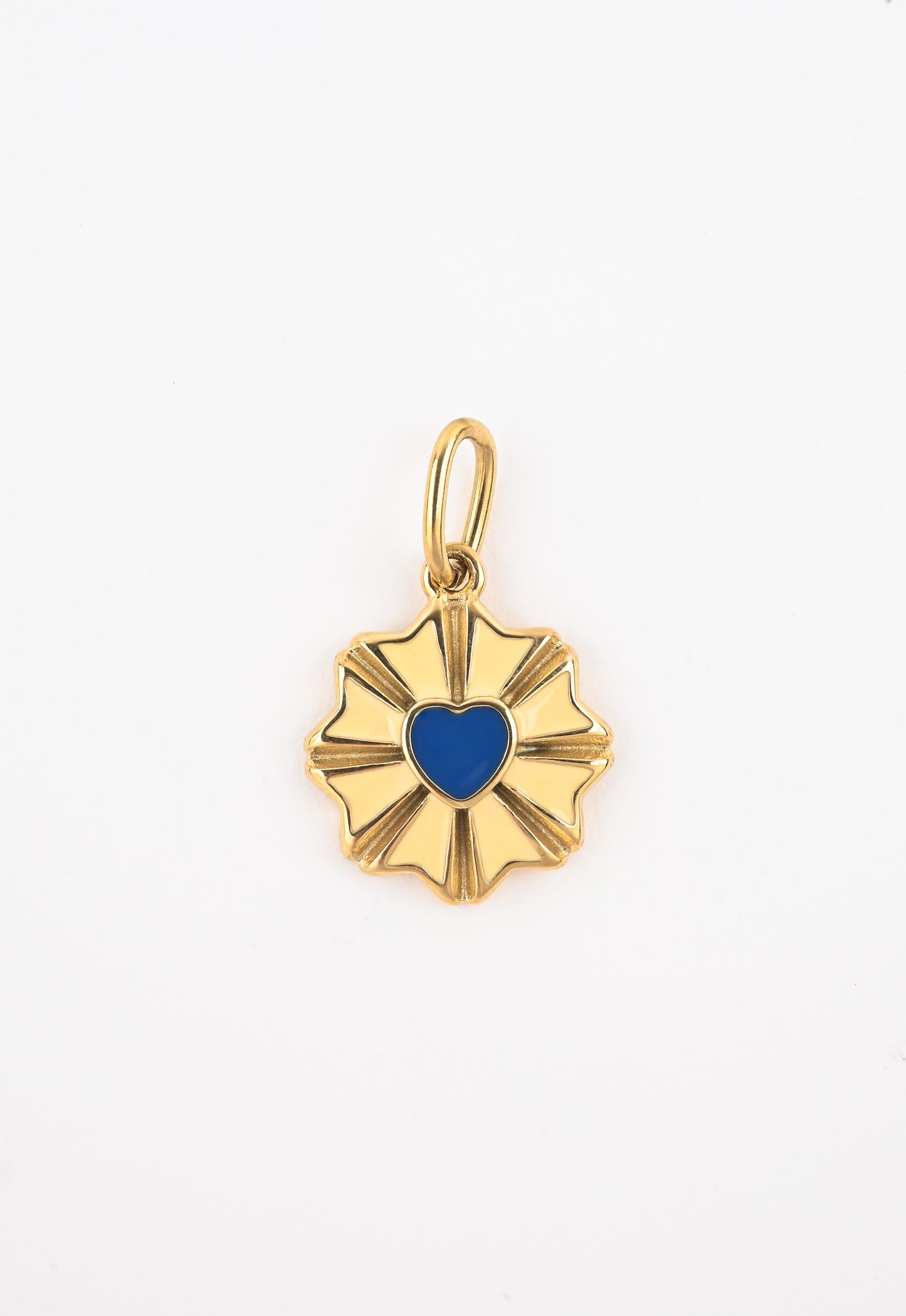 Heart Shield Charm, Yellow