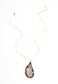 Natural Beauty Agate and Gold Necklace