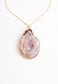 Natural Beauty Agate and Gold Necklace