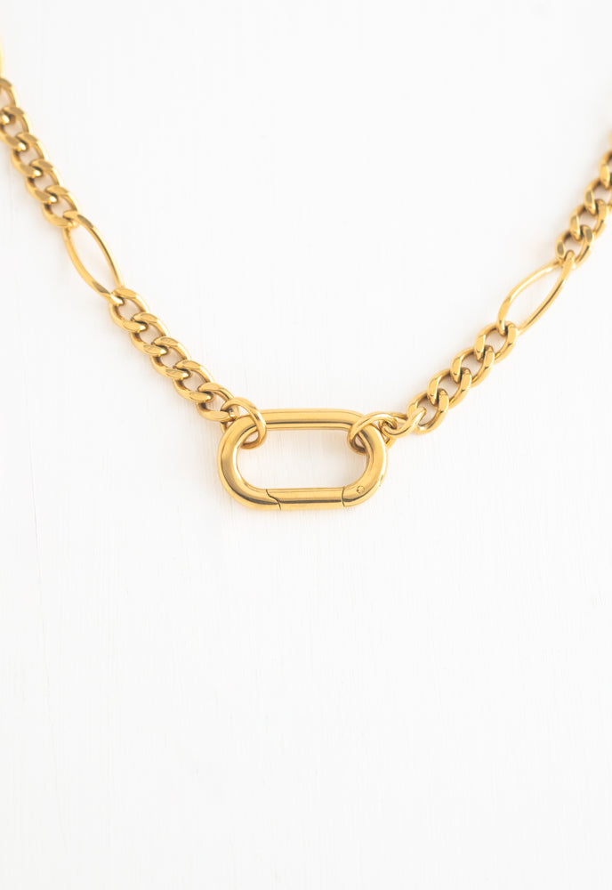 Cuban Figaro Charm Base Necklace
