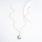 ENGINE TURNED MOON PENDANT