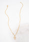 Pearl Encrusted Cross Pendant Necklace