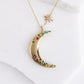 Crescent Moon Pendant Necklace-B