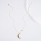 Crescent Moon Pendant Necklace-A
