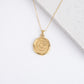 25mm gold pendant necklace