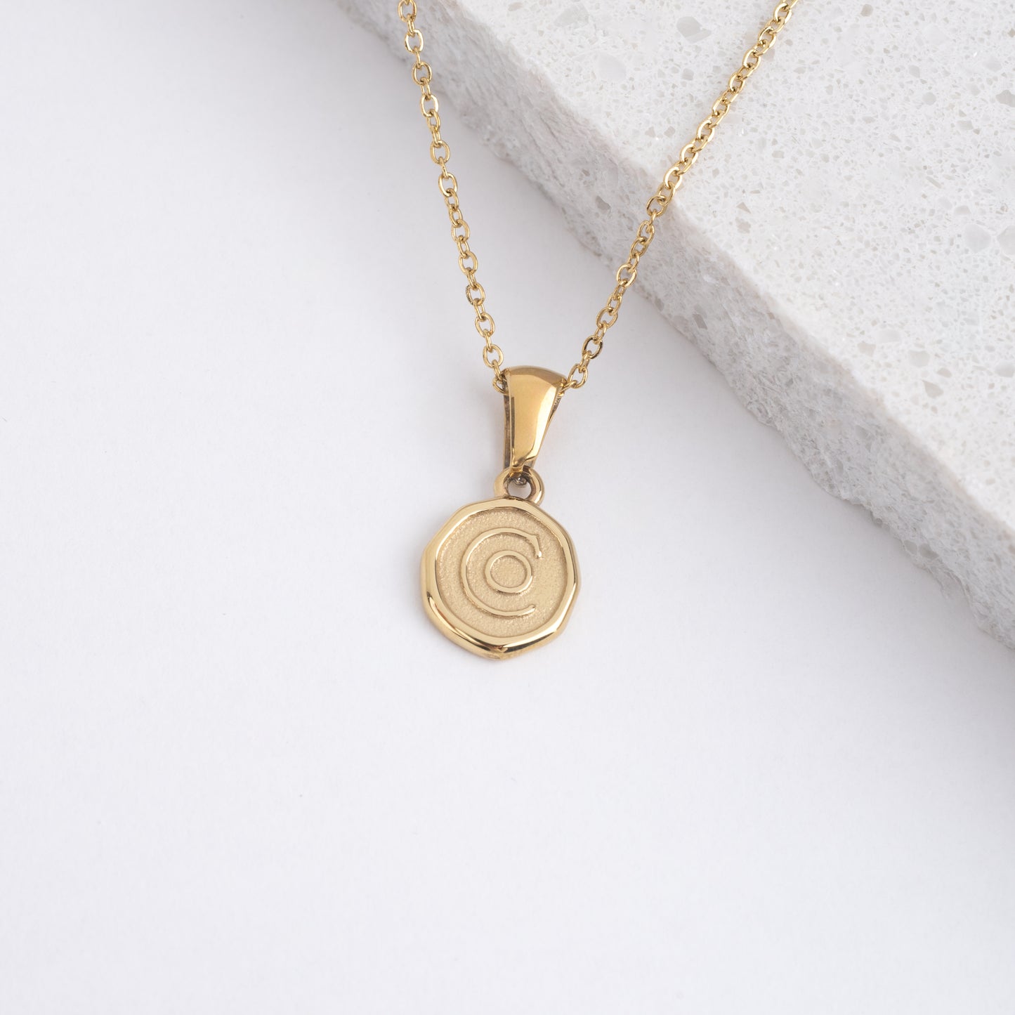 10mm pendant on a simple chain necklace