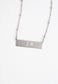 Engravable Silver Bar Necklace