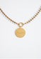 Engravable Round Pendant on Seeds of Hope Chain in Ivory
