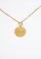 Engravable Round Pendant Gold Necklace