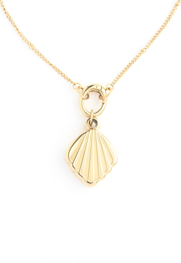 Seashell Locket Necklace-A