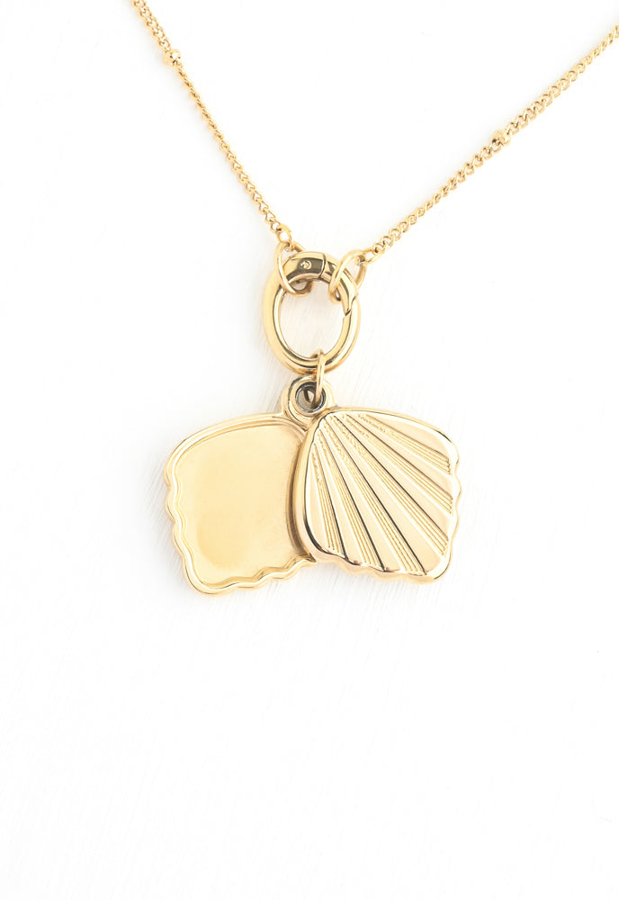 Seashell Locket Necklace-A
