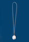 Silver Elliptical Locket  ND 5802-B