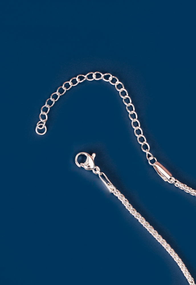Silver Elliptical Locket  ND 5802-A