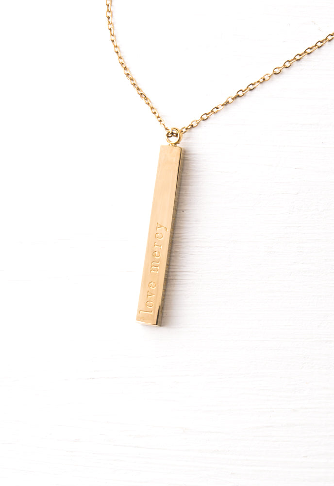 Give Justice Gold Bar Necklace