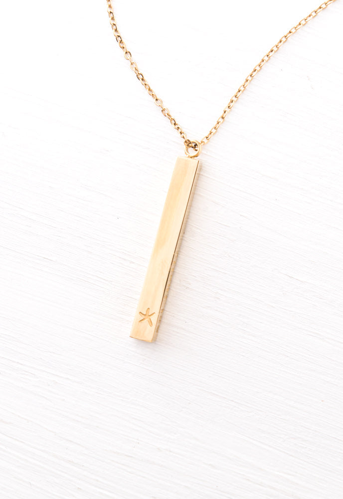 Give Justice Gold Bar Necklace