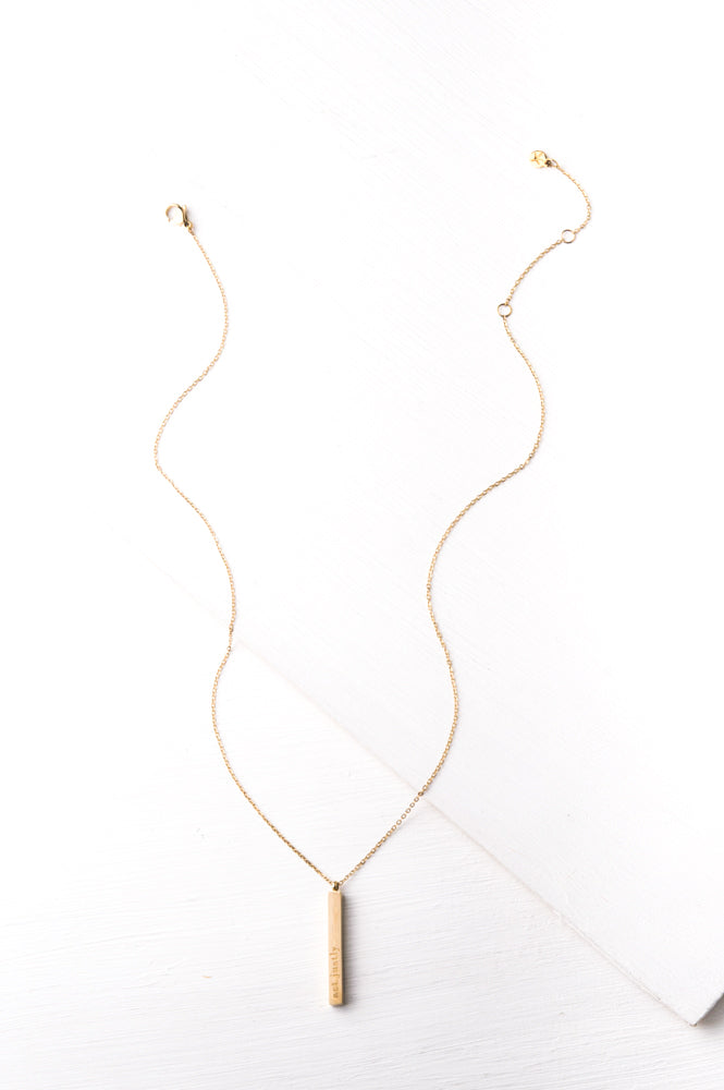 Give Justice Gold Bar Necklace