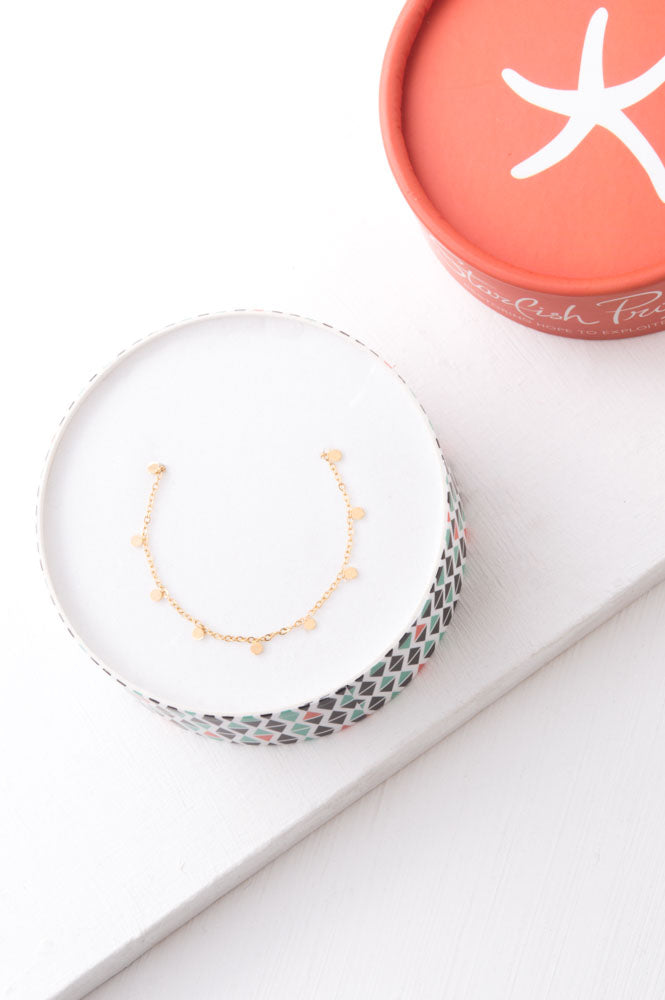 Evelyn Gold Drop Necklace